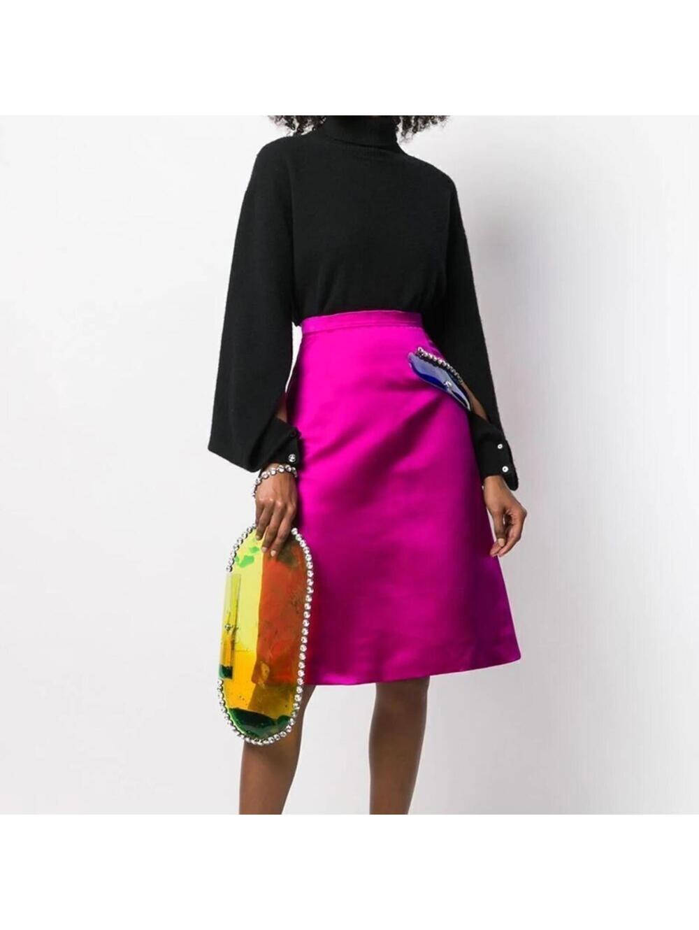 NWT Pink Christopher Kane Crystal Gel Skirt